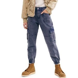 Free People denim cargo pants